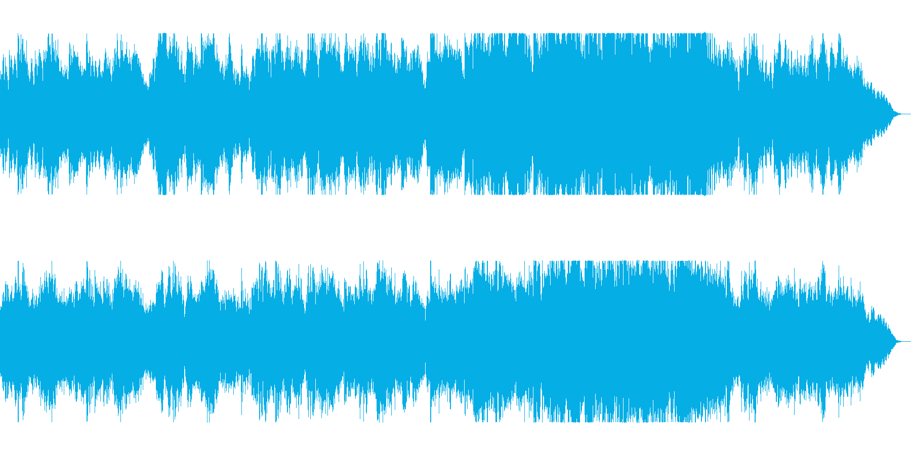 達成感を演出する美しい女性ボーカルの曲の再生済みの波形