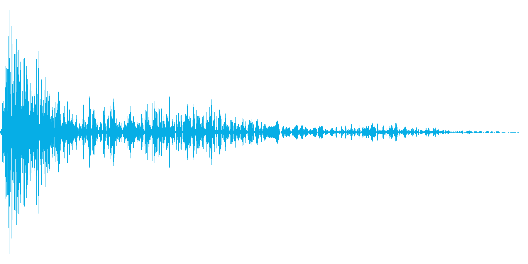 シンセで作った着地音の再生済みの波形