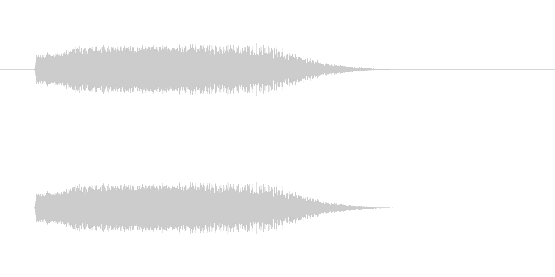 パワーダウン効果音 ぽわ ぽよよ 下降 の未再生の波形