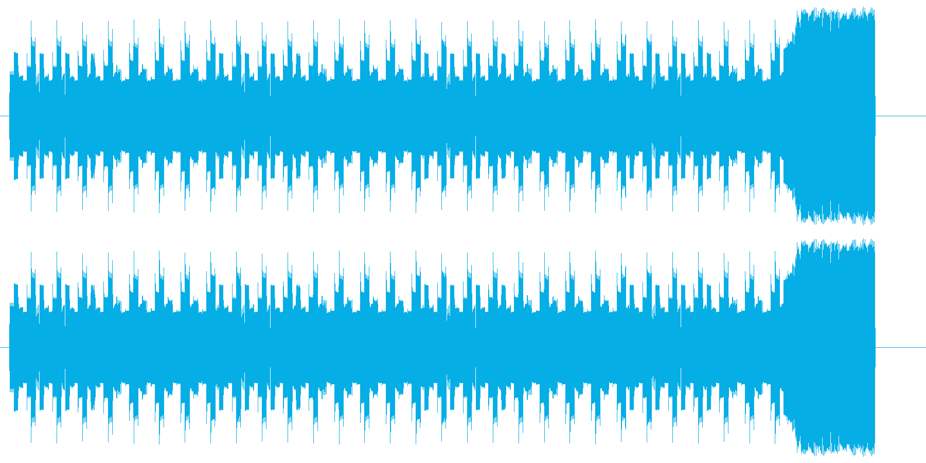 警告やアラームを電子音で鳴らしたSEですの再生済みの波形