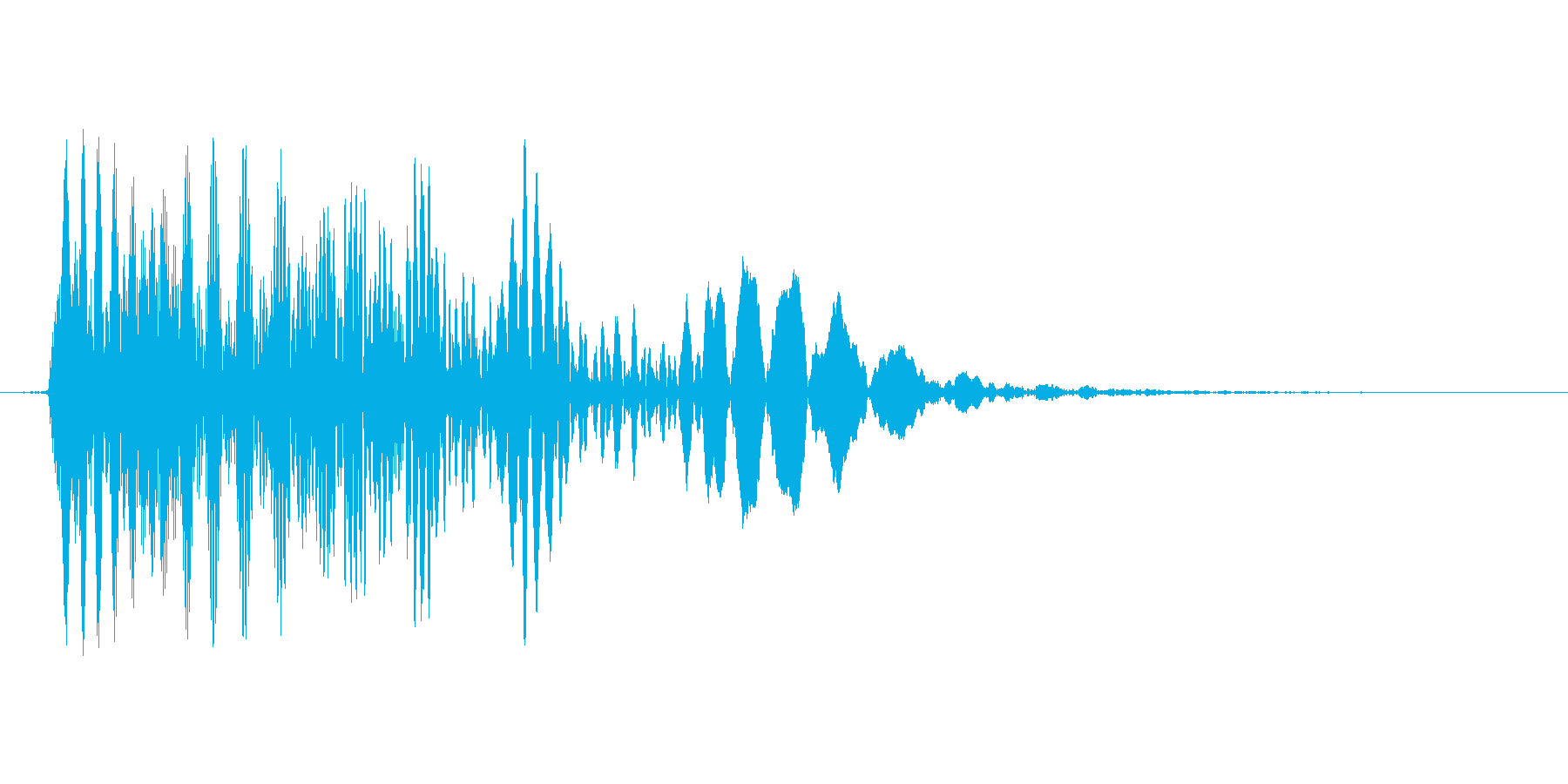 レトロ.ファミコン風効果音 下降音の再生済みの波形