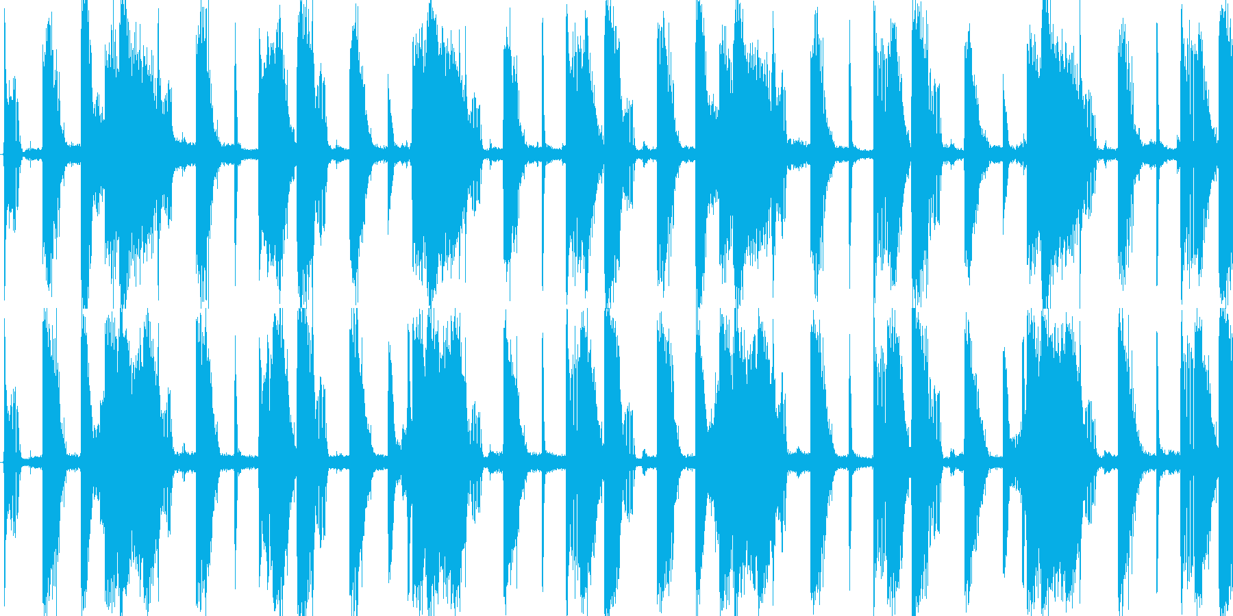 ハードなドラムを基本にした楽曲です。の再生済みの波形