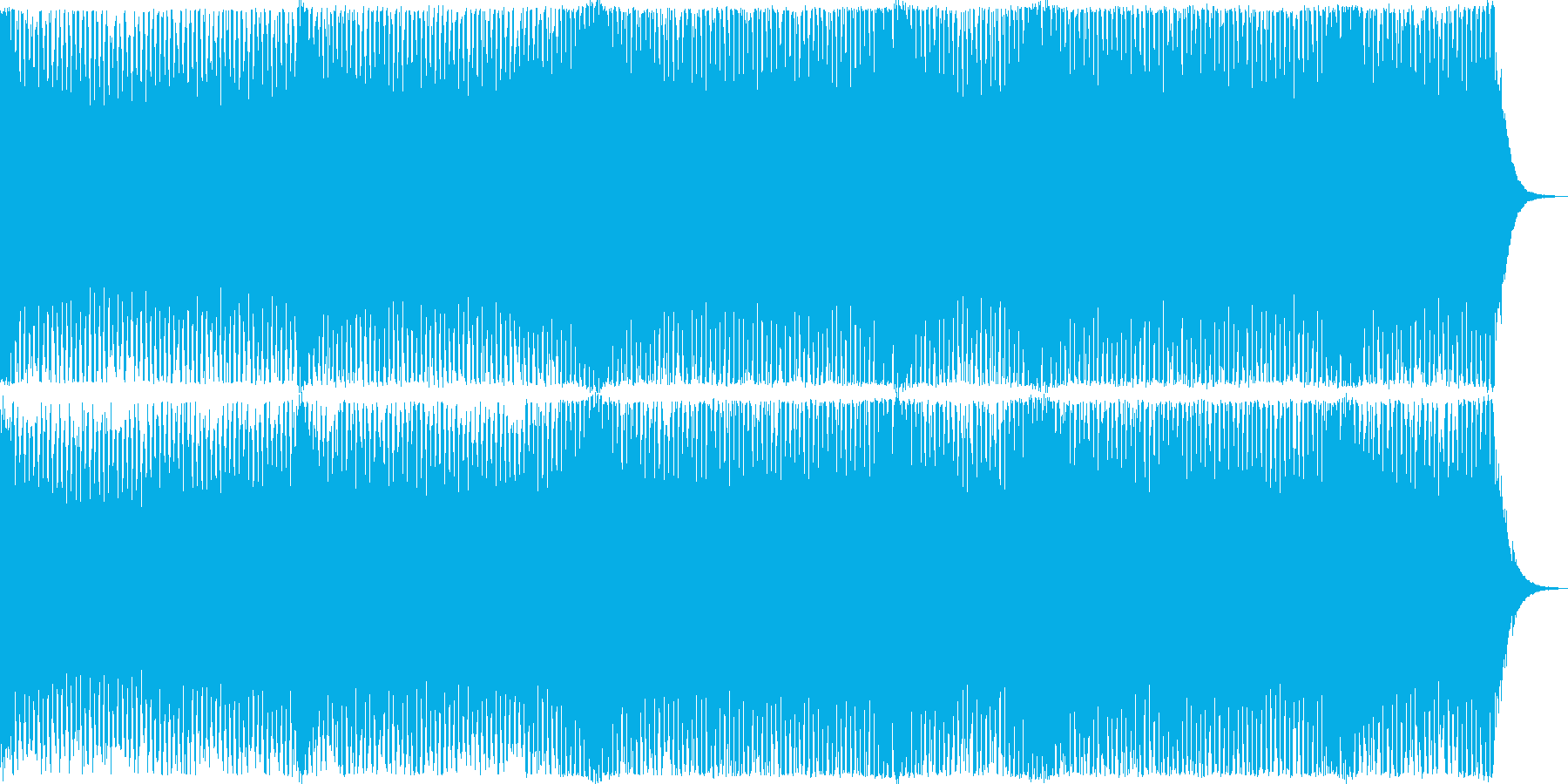 4打ちのトランス系EDMの再生済みの波形