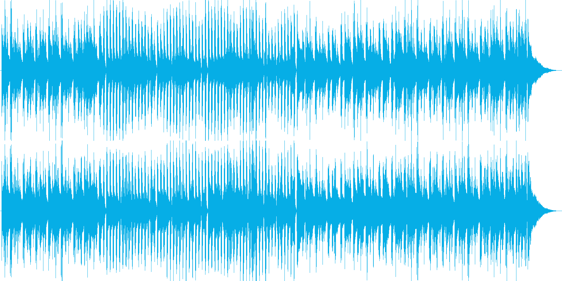 可愛くほのぼのとしたアコースティック曲の再生済みの波形