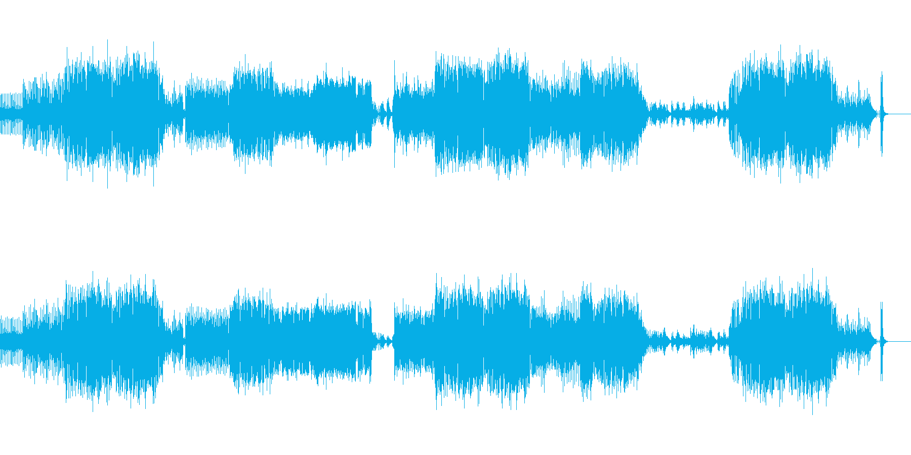 愉快で楽しげなポップな楽曲の再生済みの波形