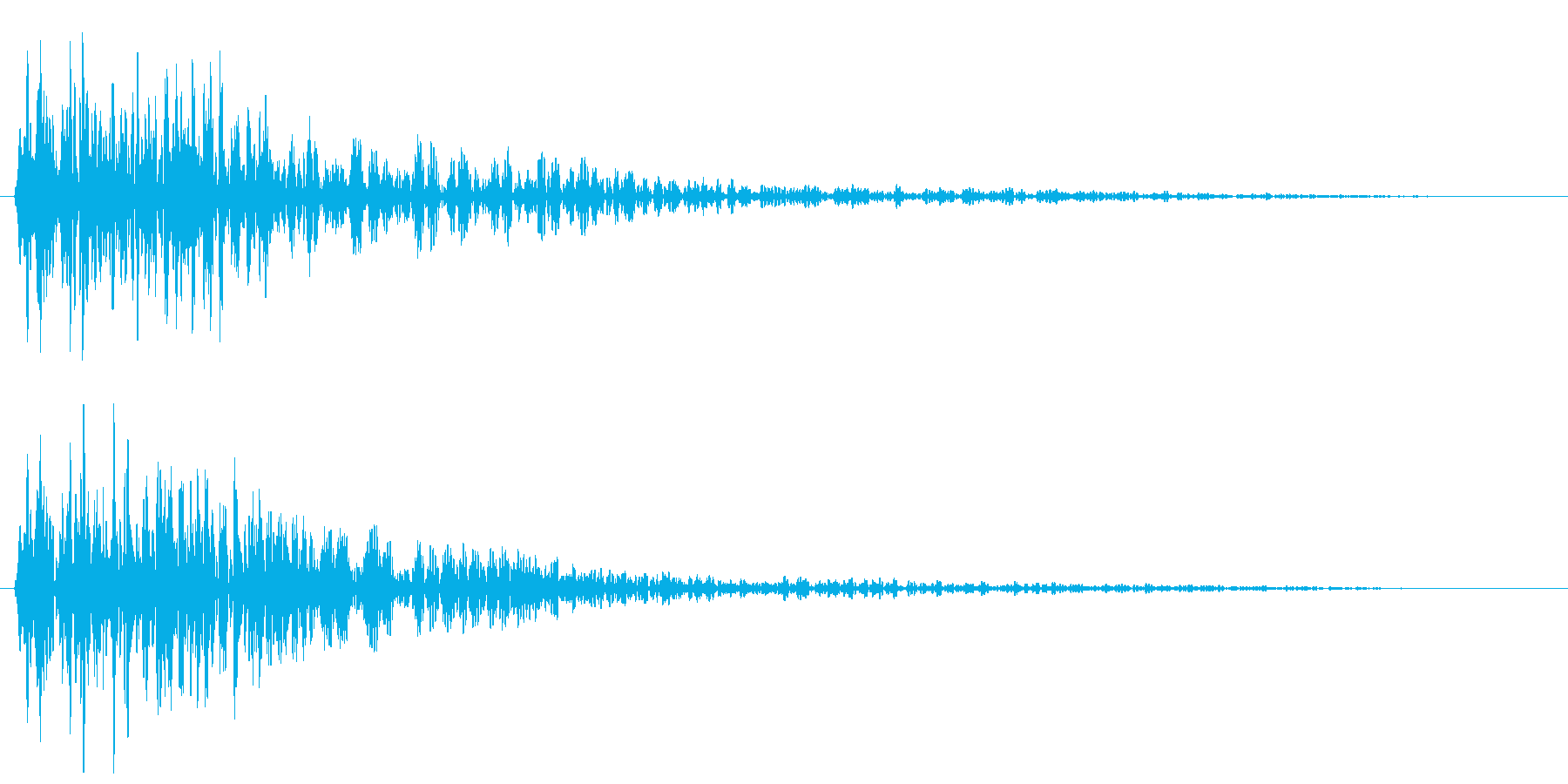 ボバァ〜ン(重みのある太鼓の様な効果音)の再生済みの波形