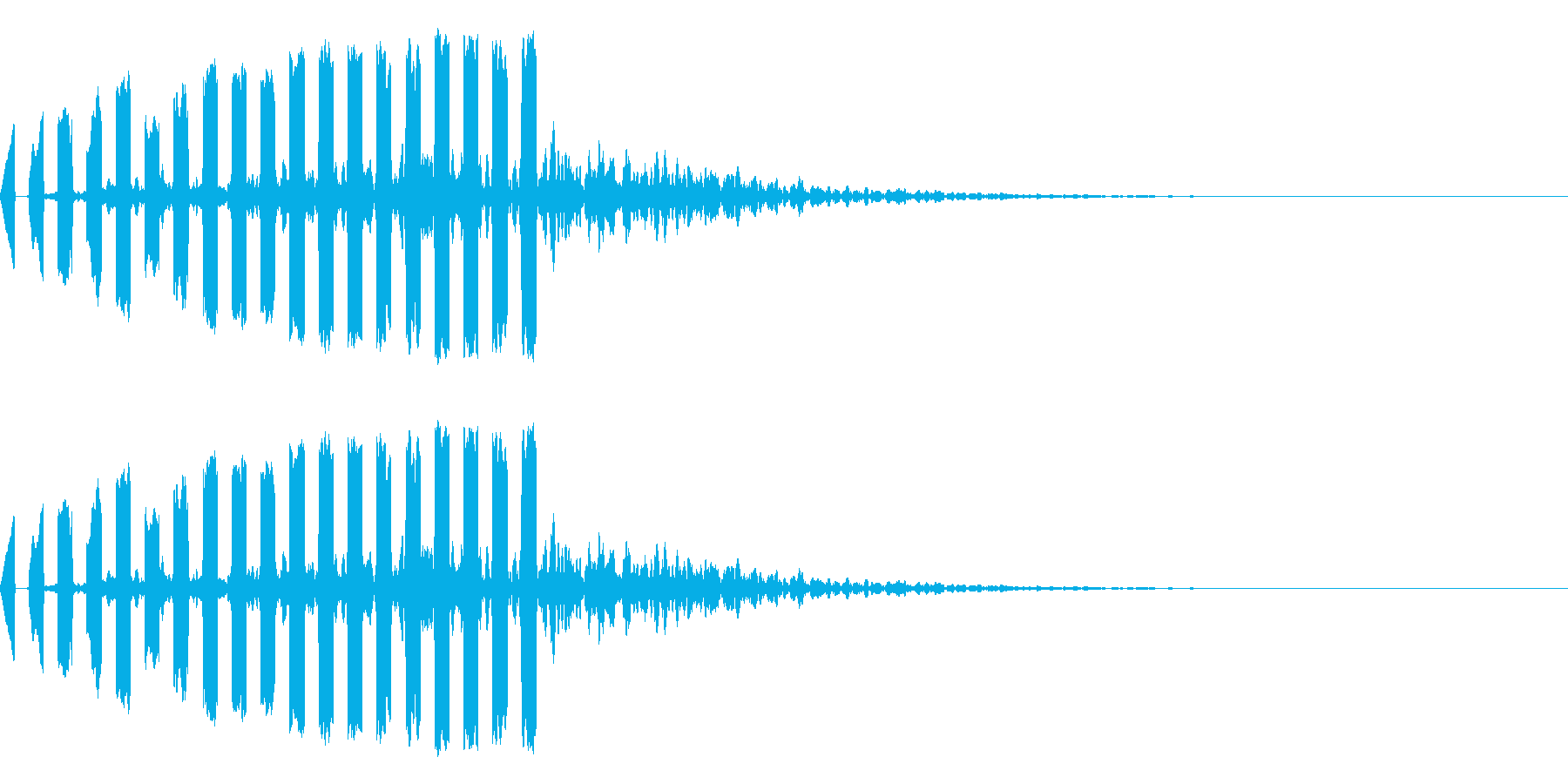 特撮にありそうな電子音の再生済みの波形