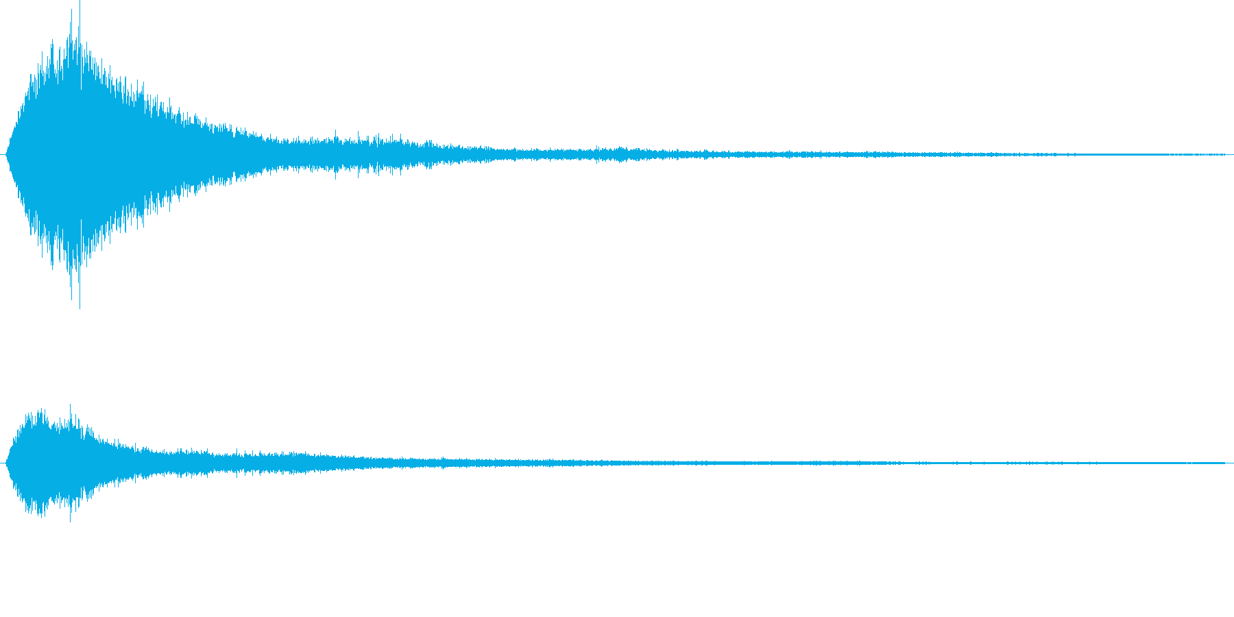 ワープ音(シュワワン)の再生済みの波形