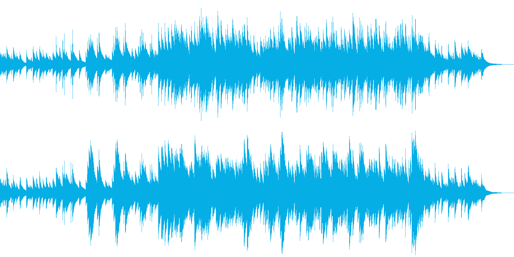 赤ちゃん メモリアル 癒しのオルゴール曲の再生済みの波形
