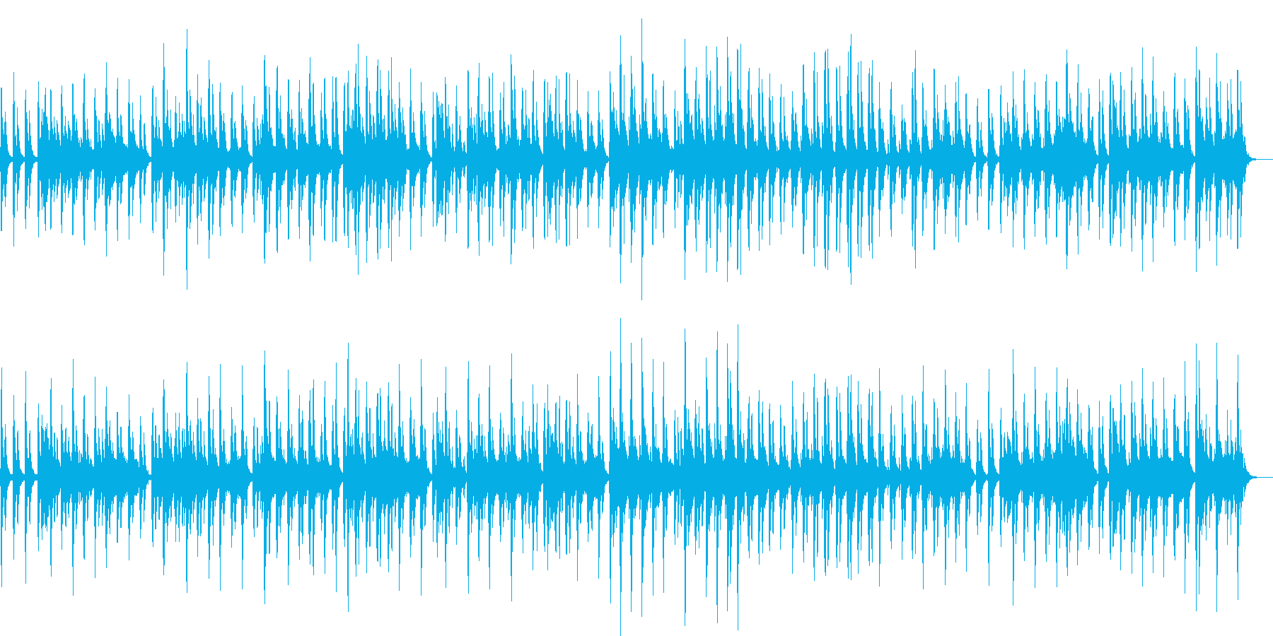 ちょっとレトロな哀愁感のある曲の再生済みの波形