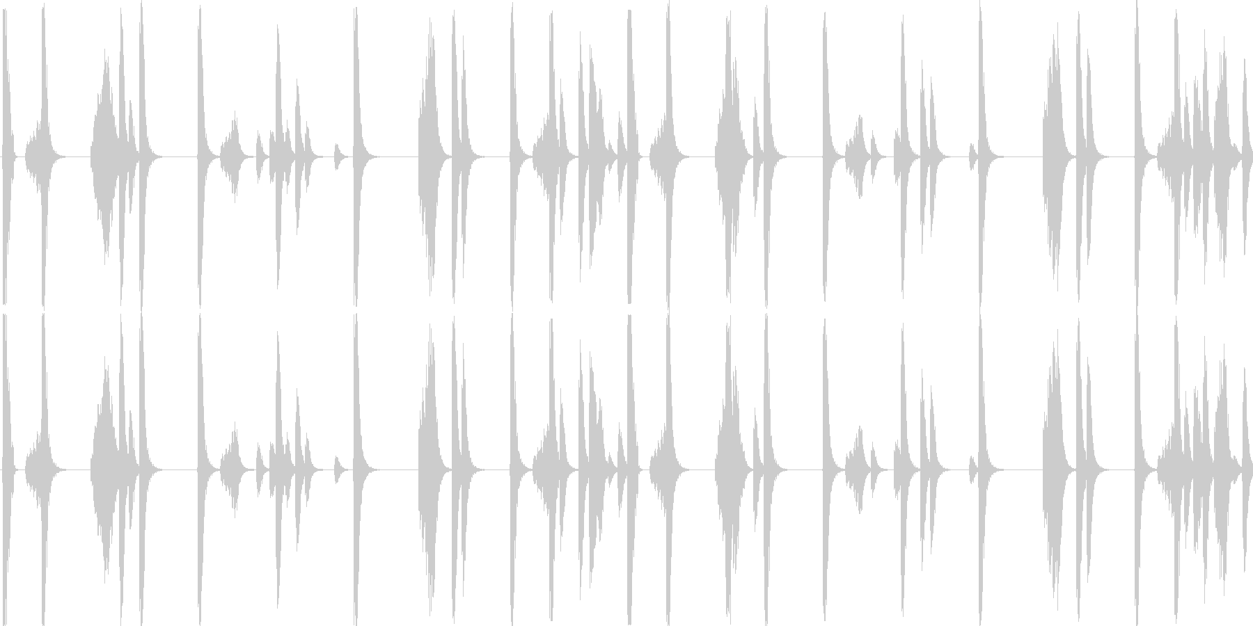 ドラムンベースを基本にした楽曲です。の未再生の波形