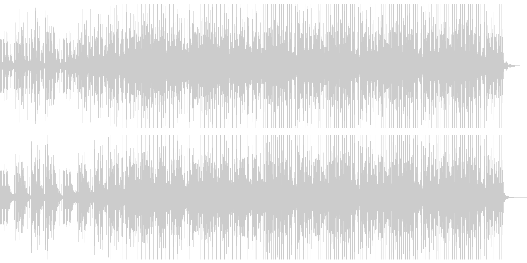水を連想するような透明感のある曲の未再生の波形