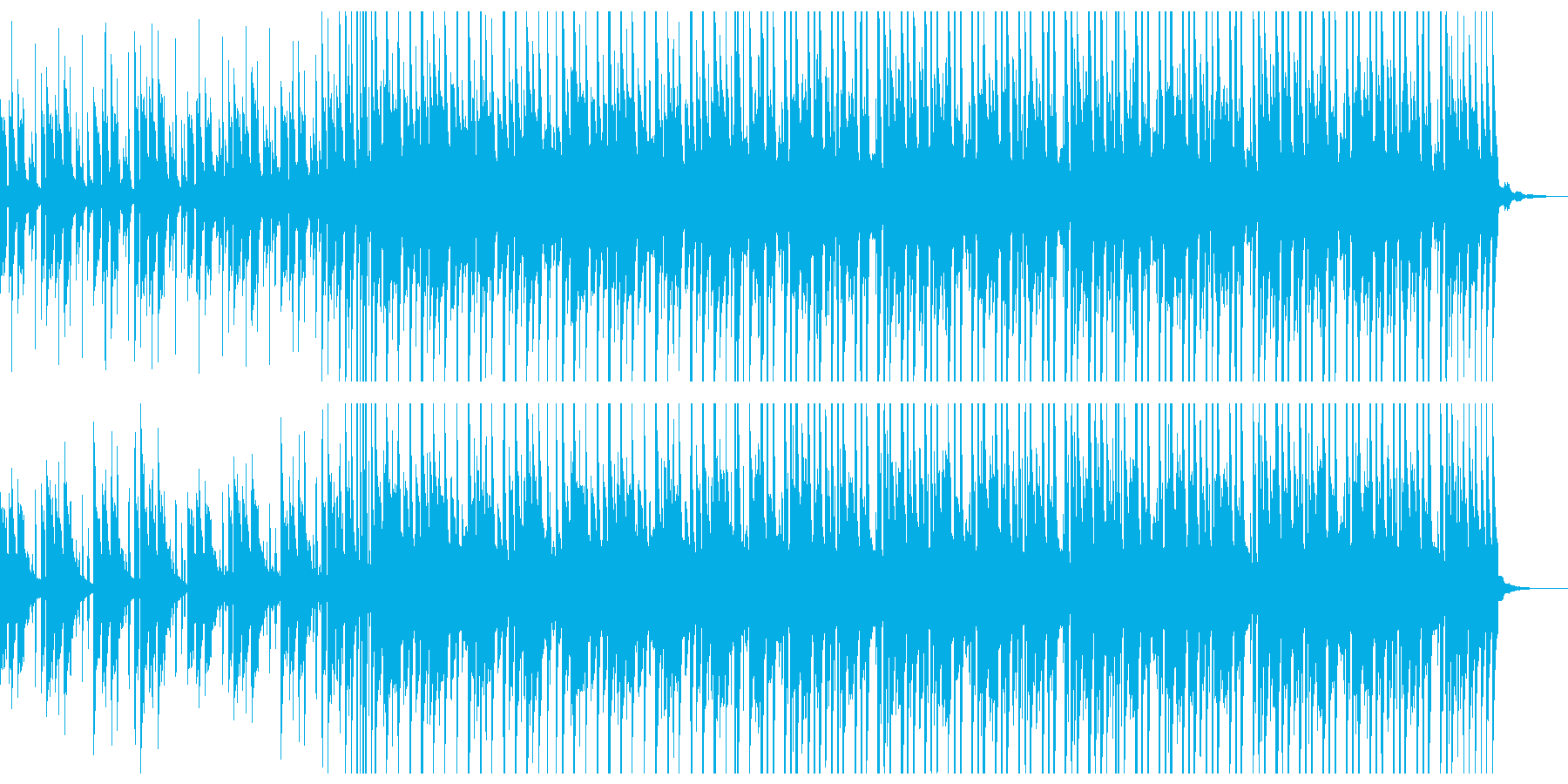 水を連想するような透明感のある曲の再生済みの波形
