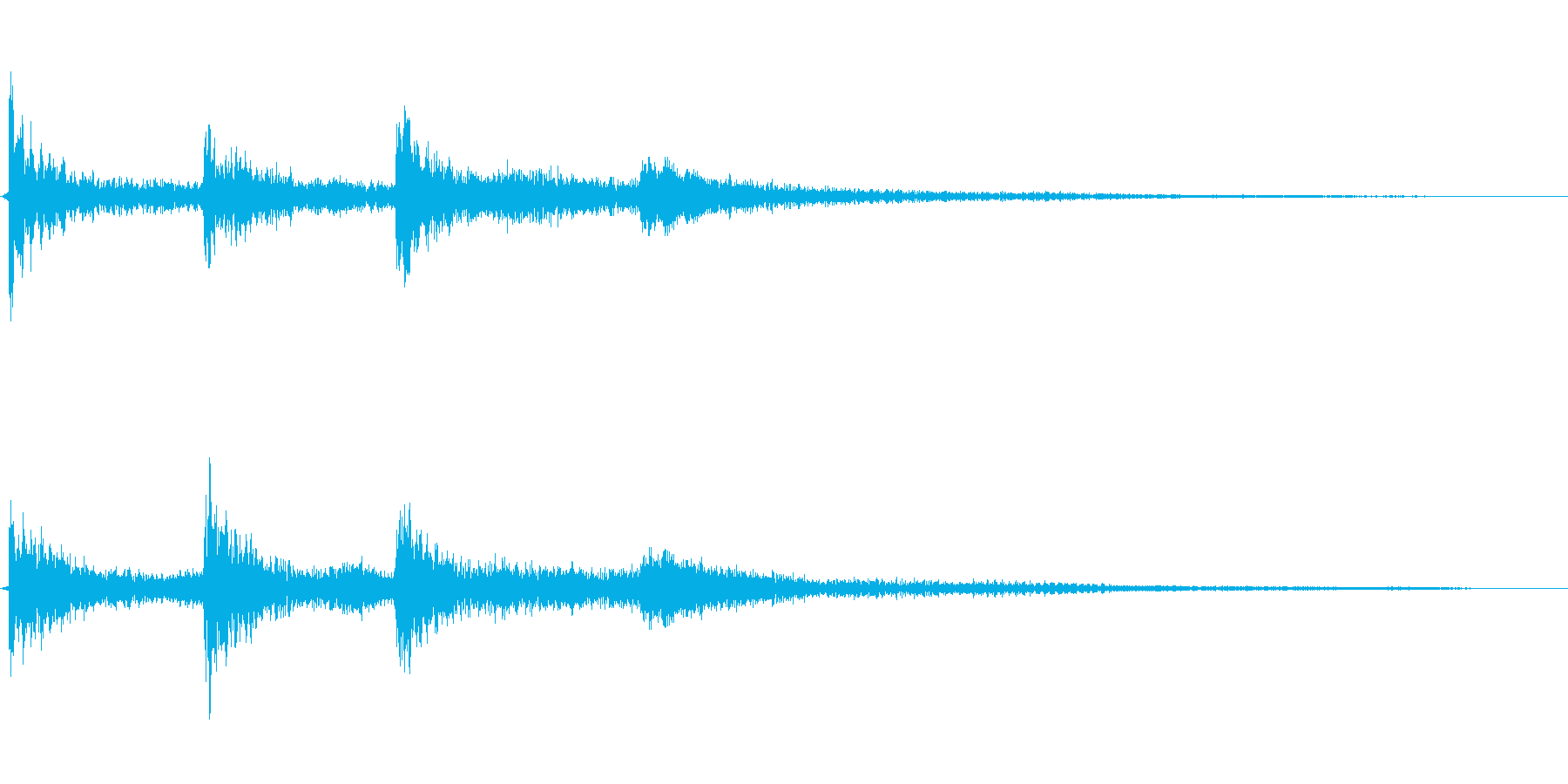 和風クリック音源ワンポイント効果音の再生済みの波形