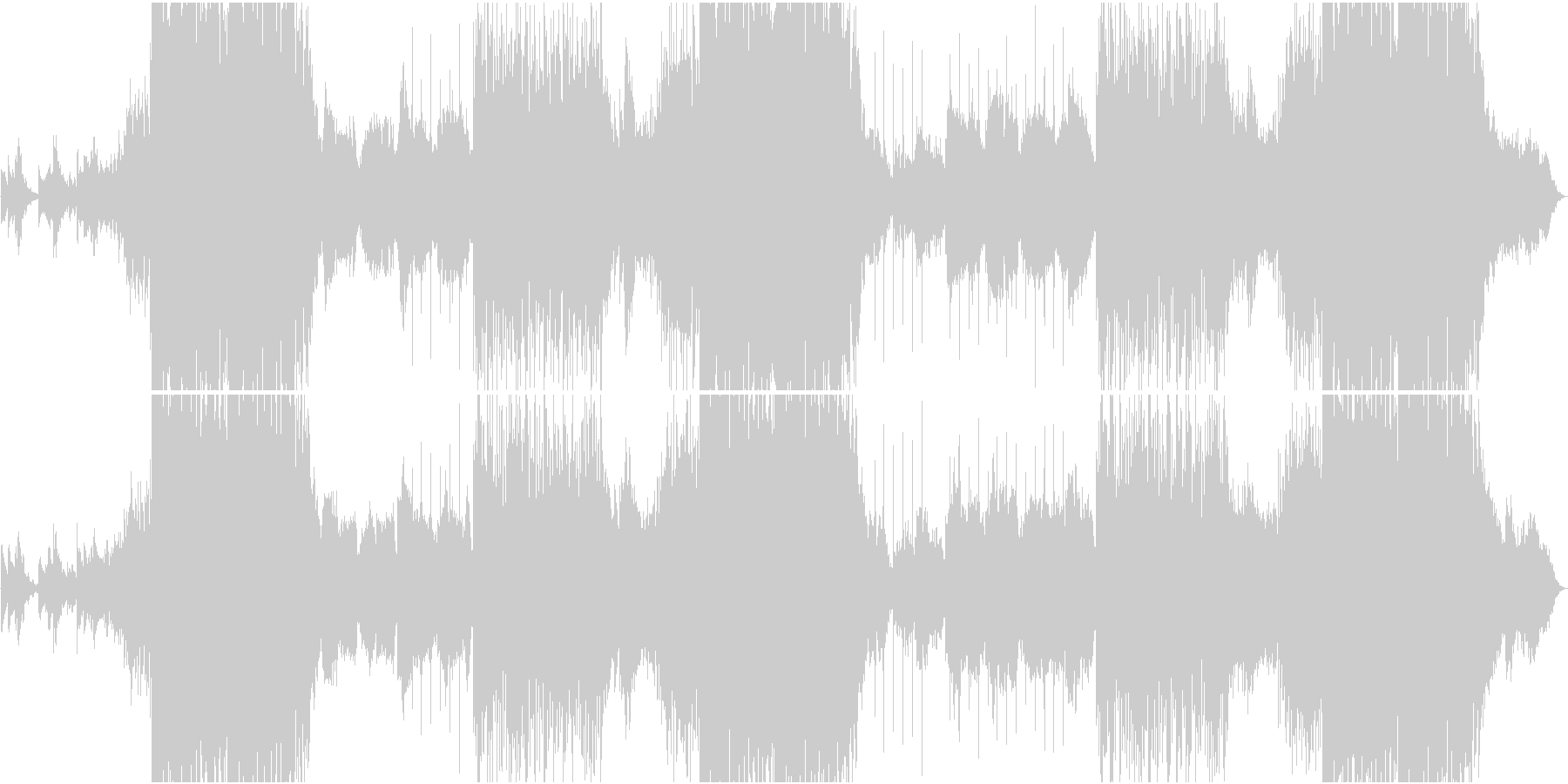 EDM静・動が交錯する切ないメロの楽曲の未再生の波形