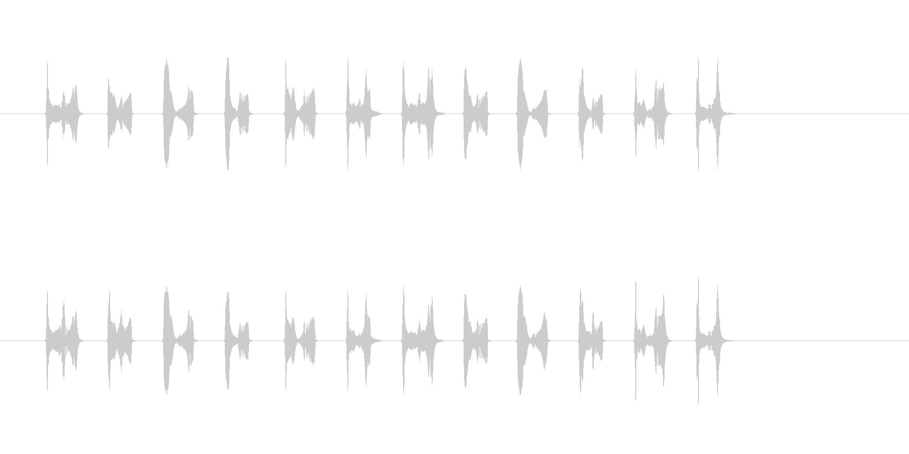 かわいいキャラ移動音(足音)の未再生の波形