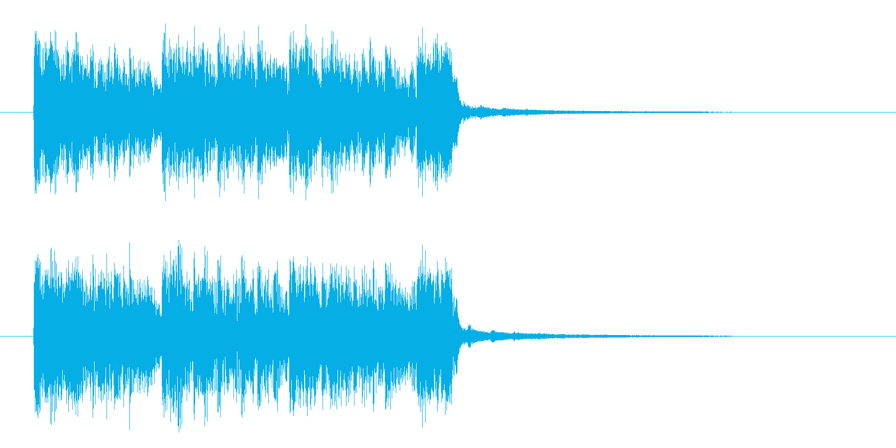 ロックでパンクなエレキジングルサウンドの再生済みの波形