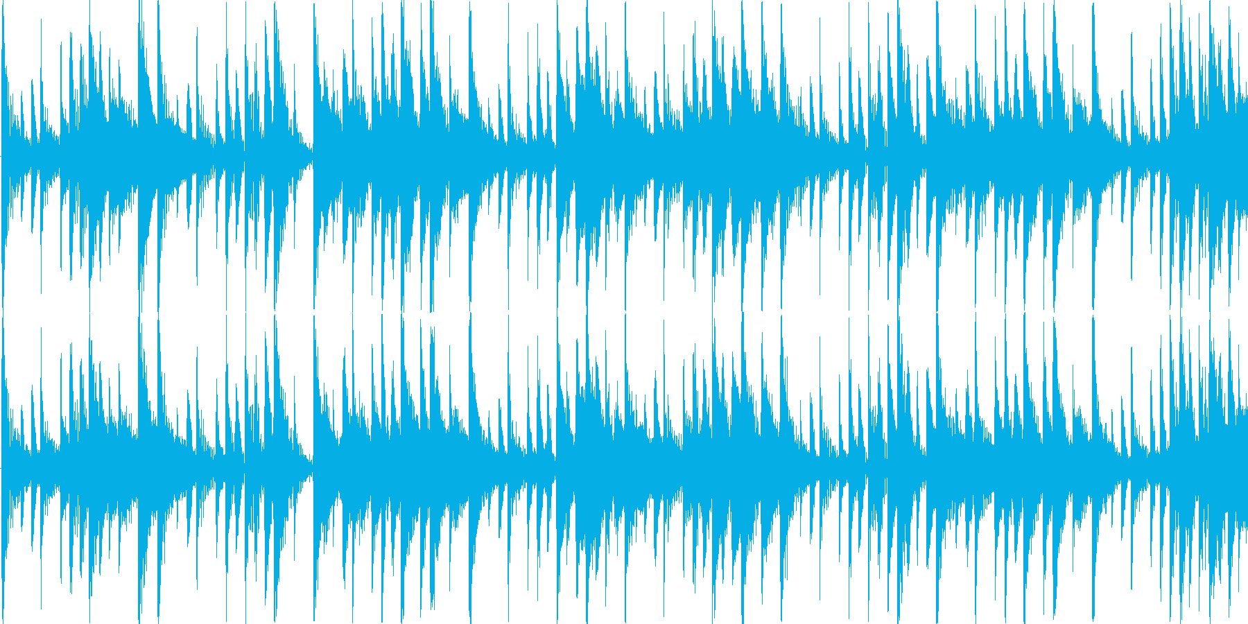 リズミックなイメージをした楽曲です。の再生済みの波形