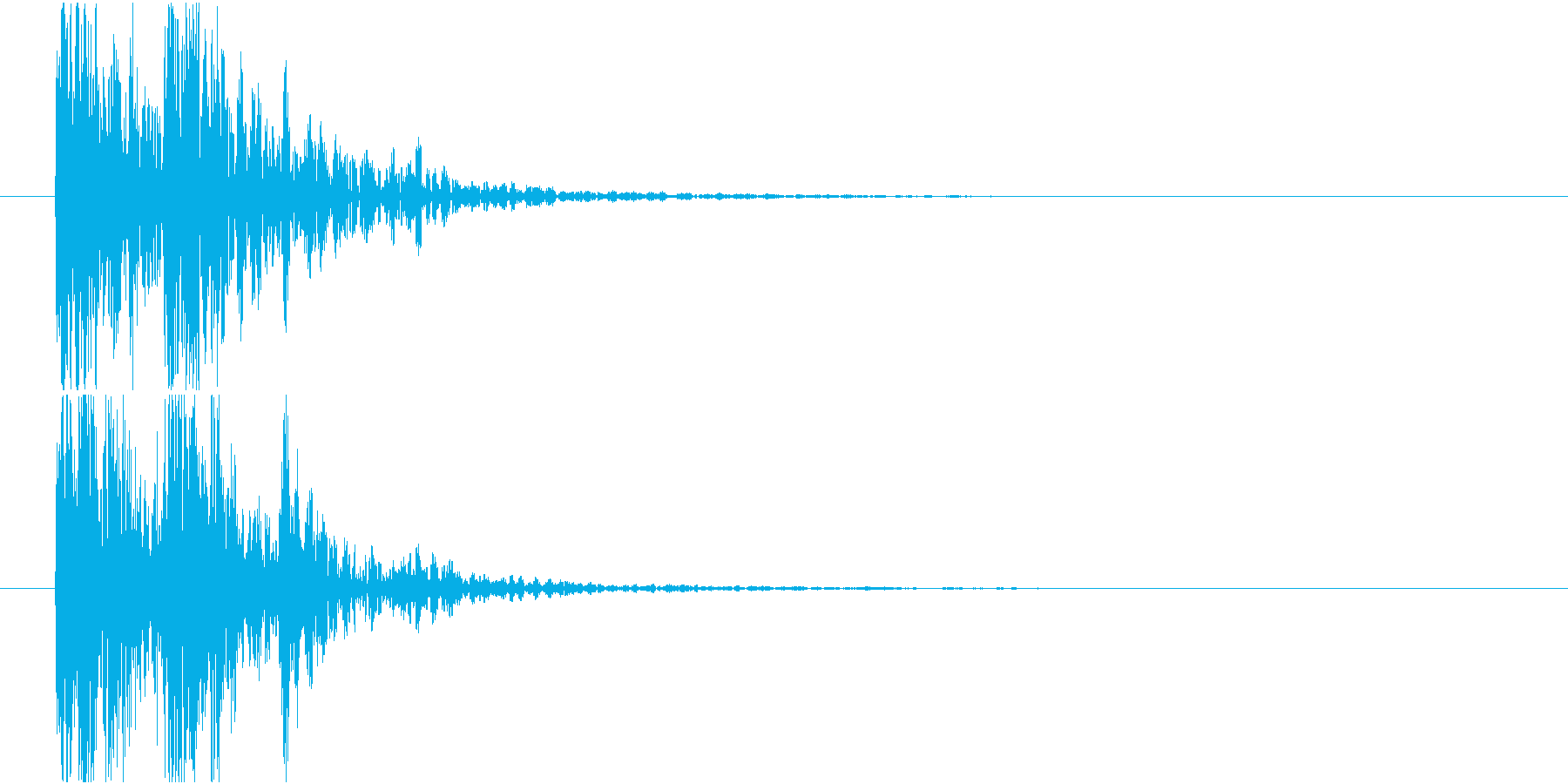 太鼓の音(低音)の再生済みの波形