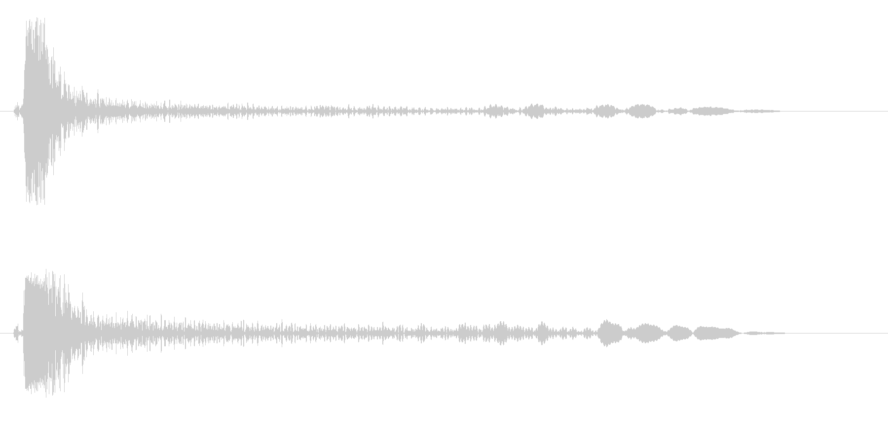 カーン、と何かに当たる物音の未再生の波形