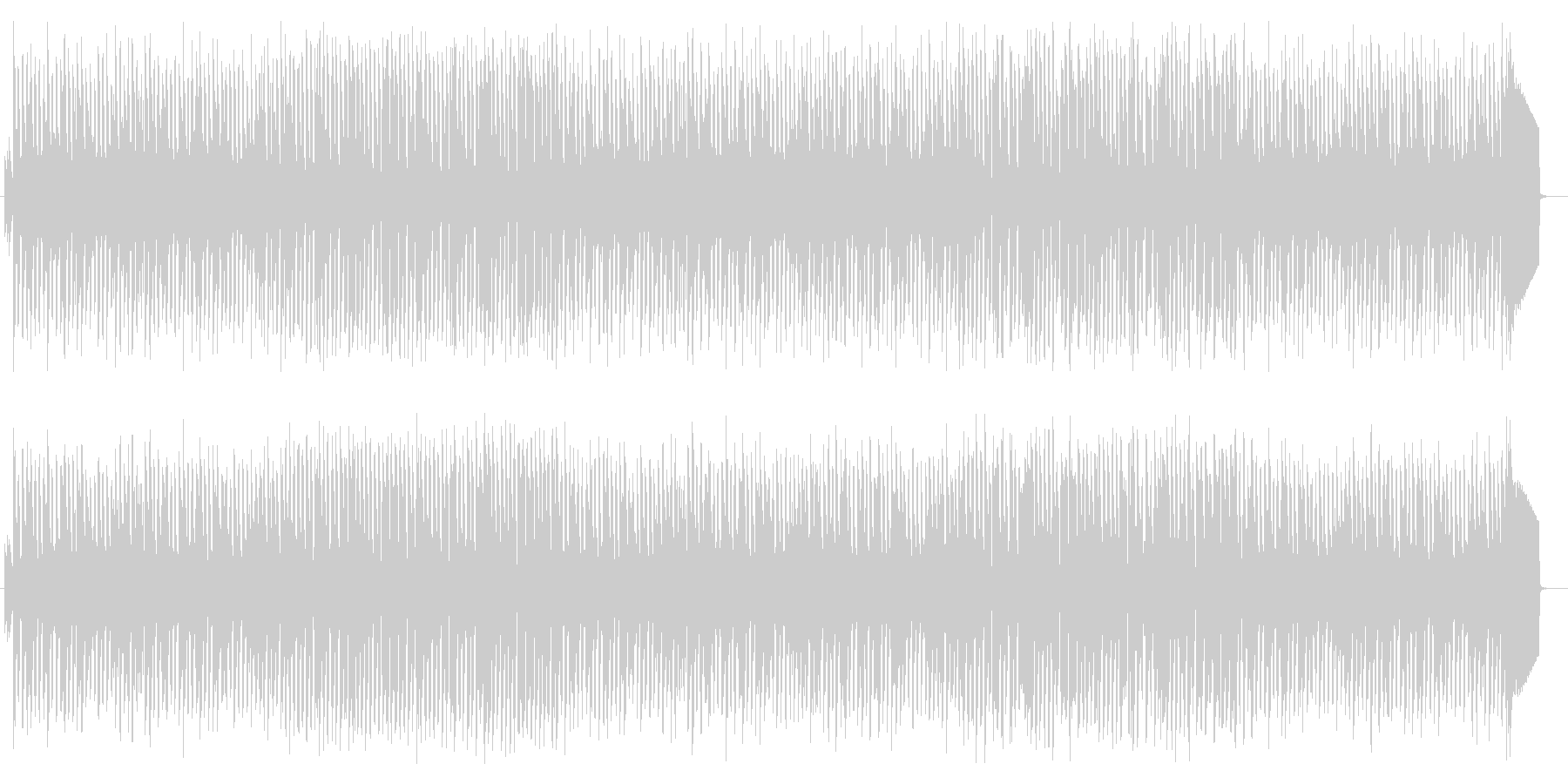 畳みかけるようなリズムが緊張感をあおる曲の未再生の波形