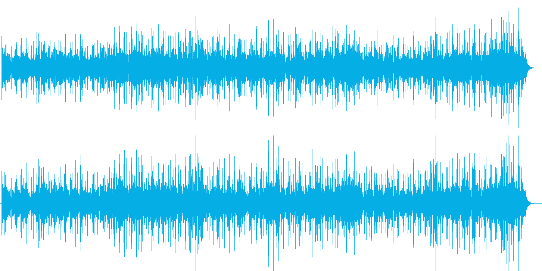 ドラマチックなポップスBGMの再生済みの波形