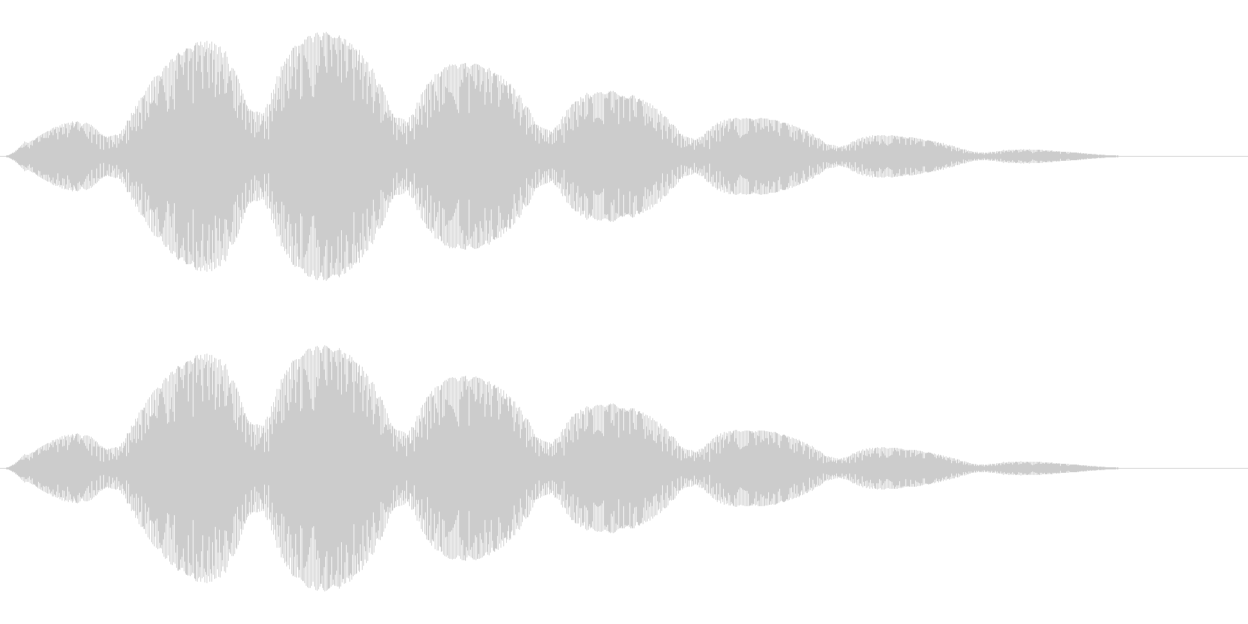 雲がふわふわと浮かぶような効果音の未再生の波形