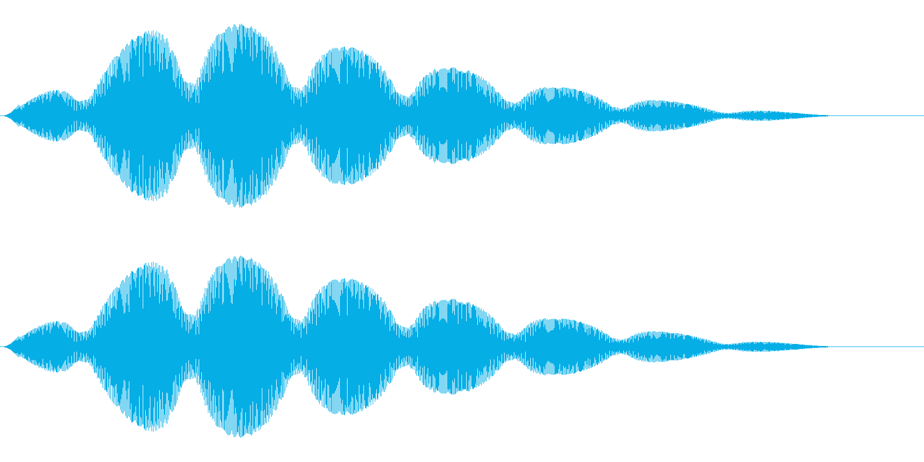 雲がふわふわと浮かぶような効果音の再生済みの波形