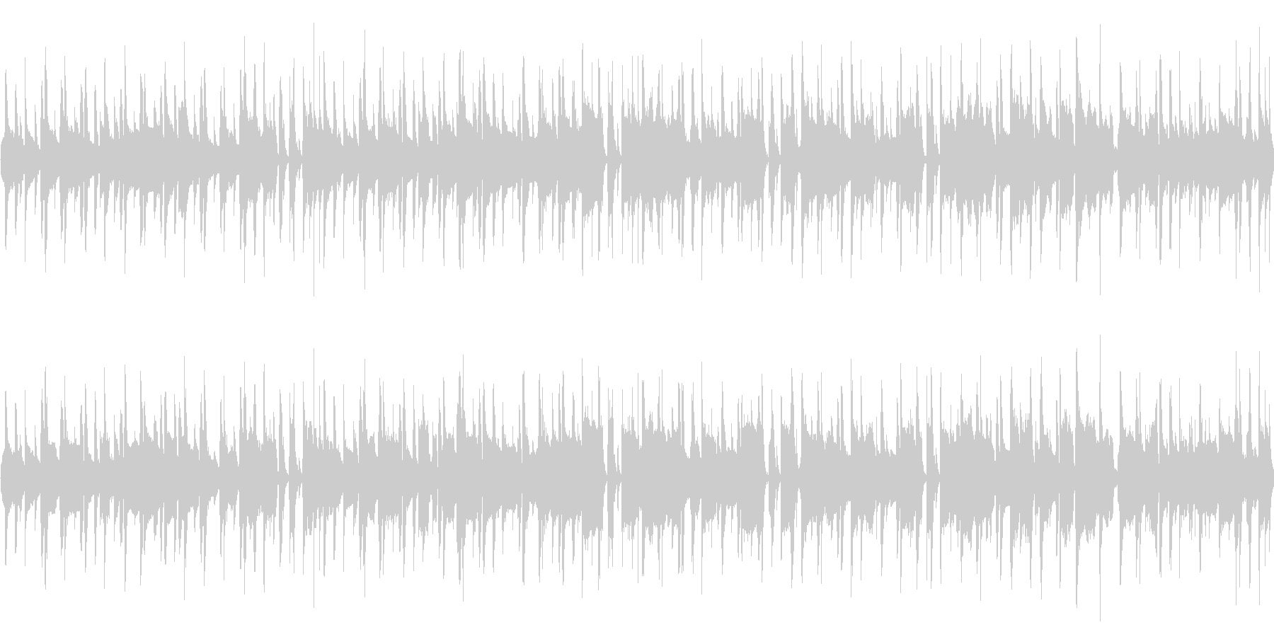のんびり昼寝する素朴な曲の未再生の波形