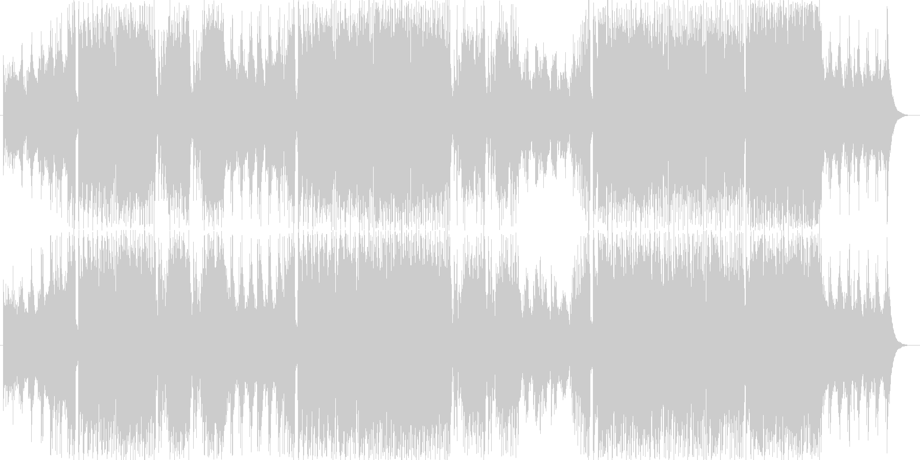 風が吹き抜けるような爽快な曲の未再生の波形