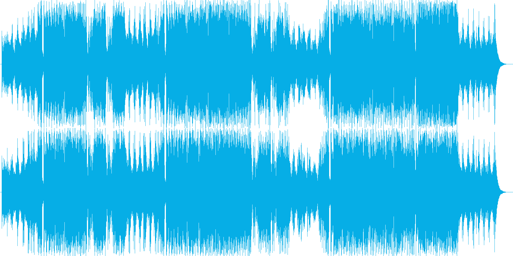 風が吹き抜けるような爽快な曲の再生済みの波形