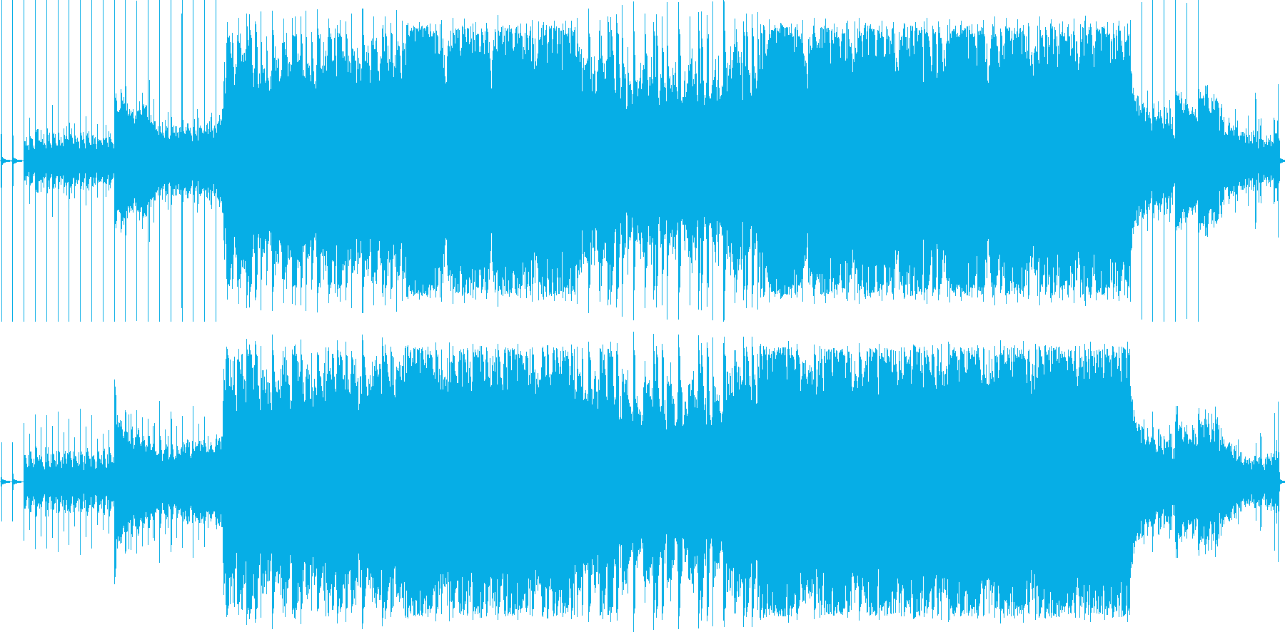 妖しいホラーな雰囲気のエレクトロ楽曲の再生済みの波形
