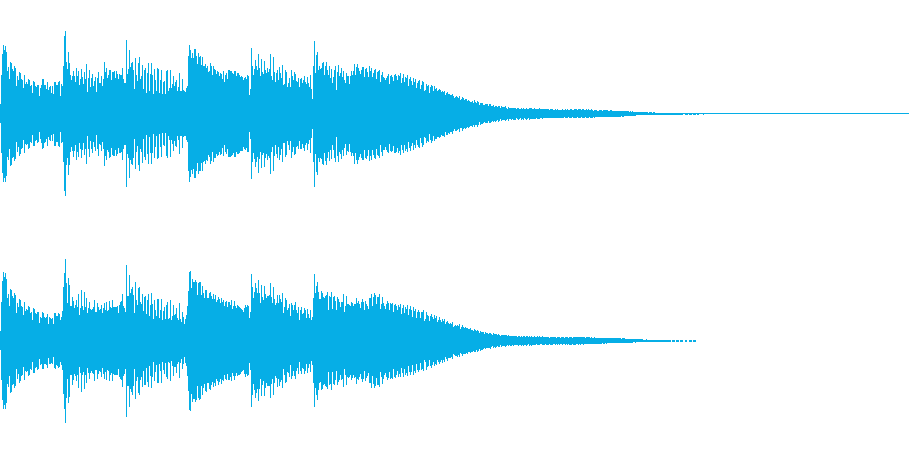 正解 1A 控え目な音 ピポピポピポーンの再生済みの波形