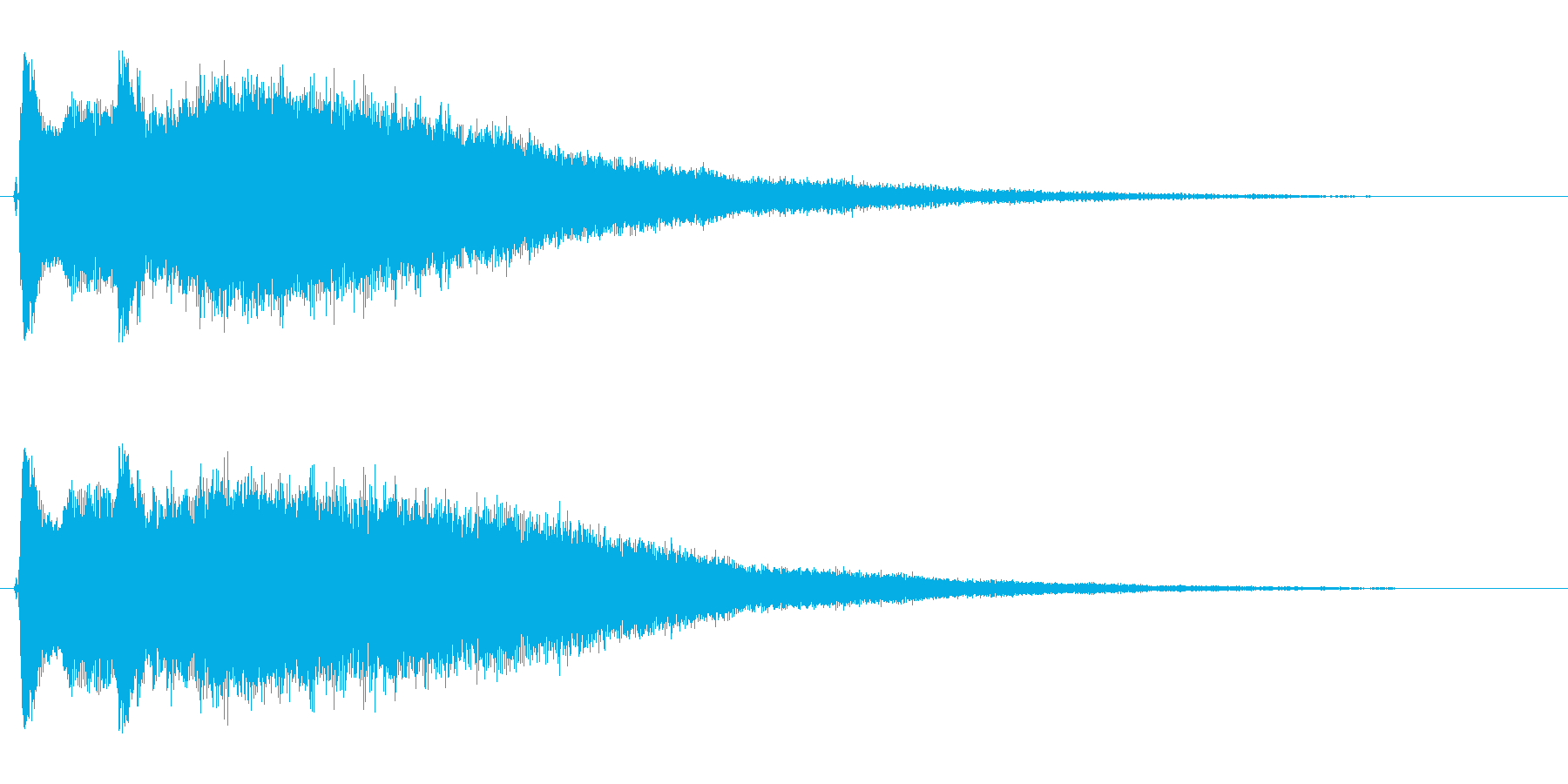 キラーン(キラキラ系)余韻ありの再生済みの波形