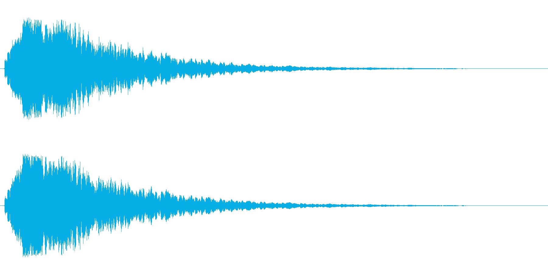タッチ音 (シャキーン)の再生済みの波形