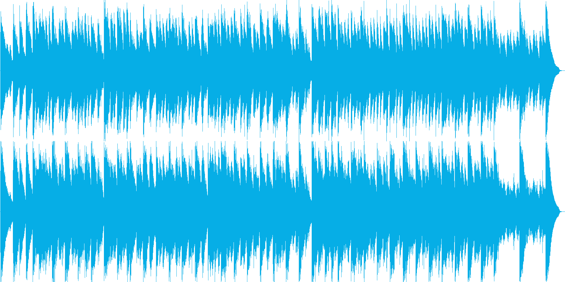 バロックのチェンバロだけのアンサンブルの再生済みの波形