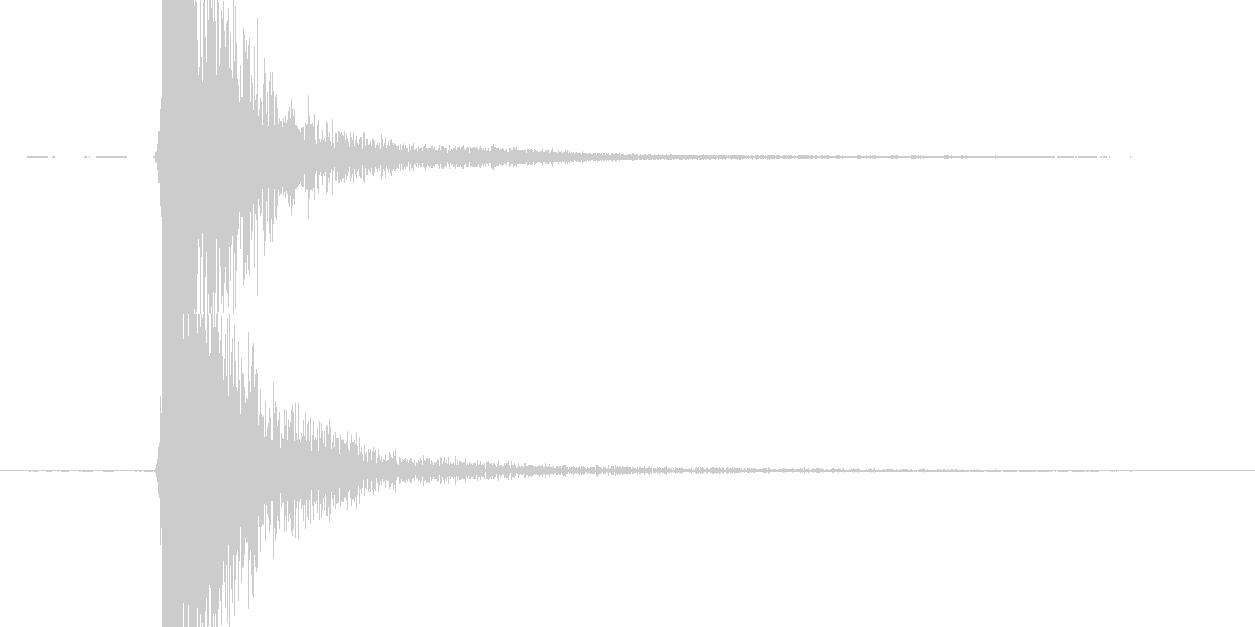 【衝撃音】鉄と鉄がぶつかる音の未再生の波形