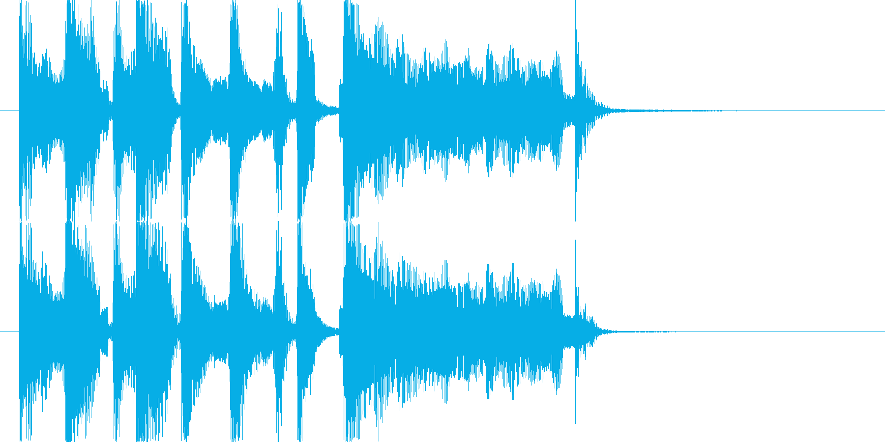 ロックオルガンのジングルの再生済みの波形