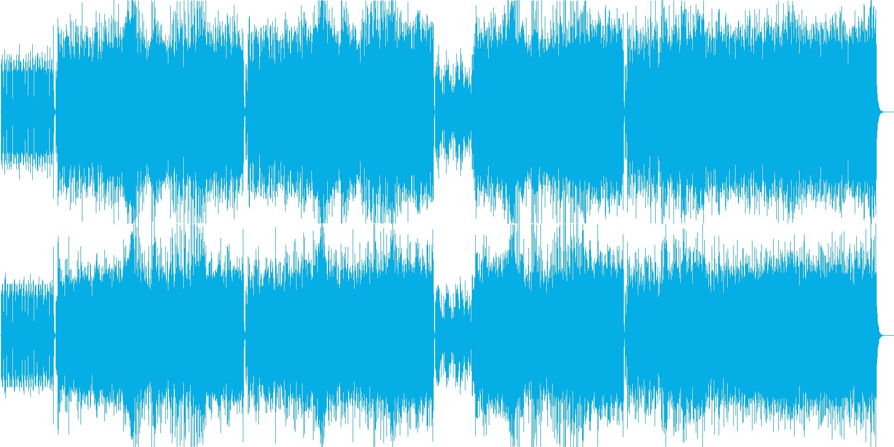 シンセサイザーイージーリスニングの音楽の再生済みの波形