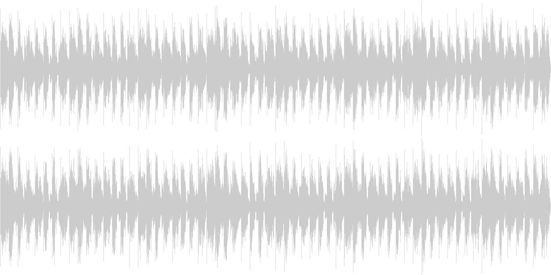 ハウスのリズムを強調した楽曲です。の未再生の波形