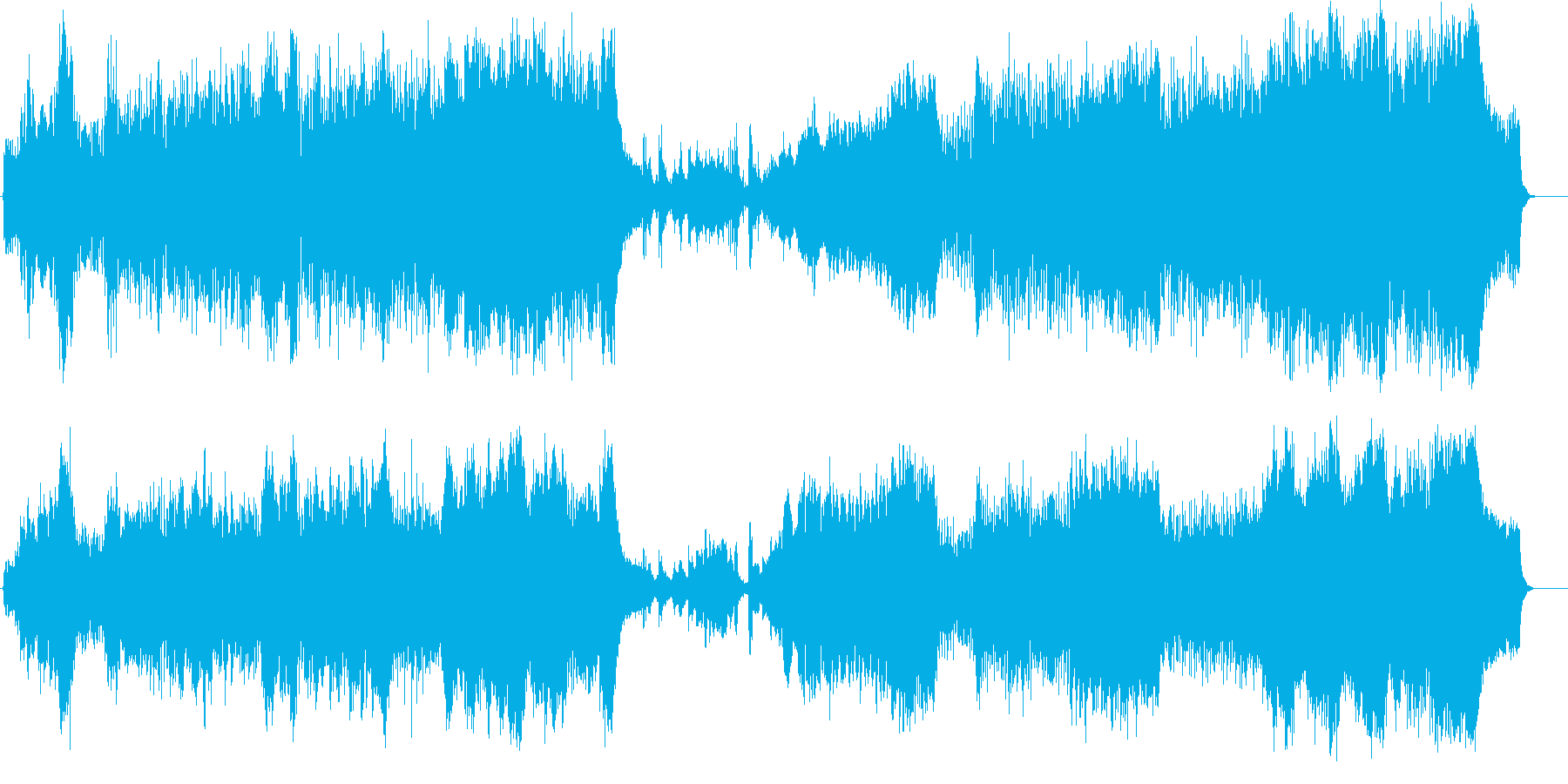 サイレント音楽風オーケストラ・サウンドの再生済みの波形