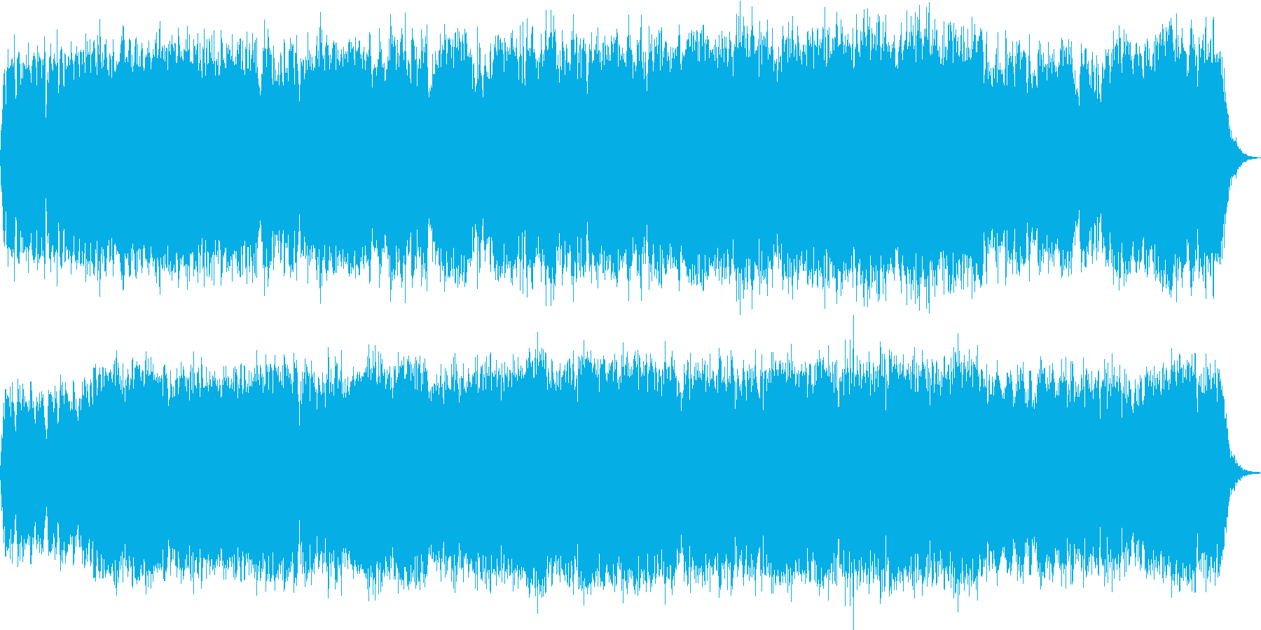 激しい金管とオペラ歌手の情熱的な曲の再生済みの波形