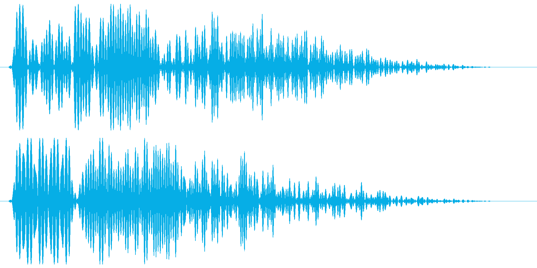 和音がやさしい短めの効果音の再生済みの波形