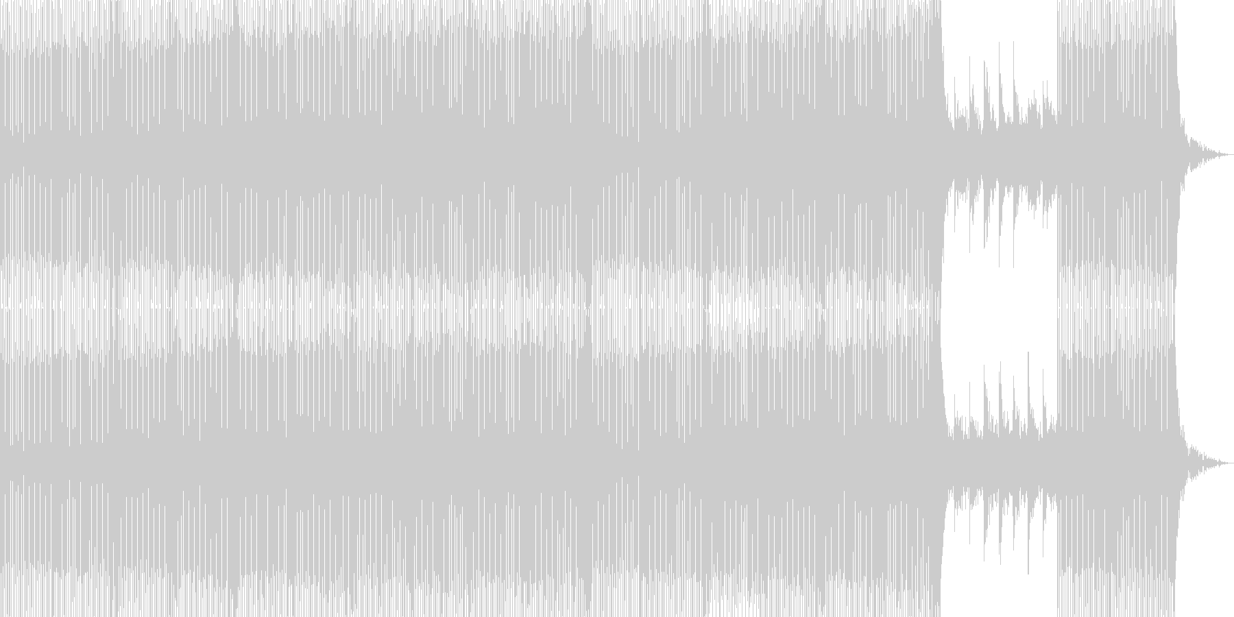 少しダークな感じのハウスの未再生の波形