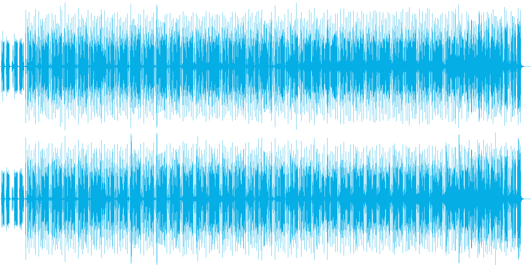 不思議系シンセサイザー木琴曲の再生済みの波形