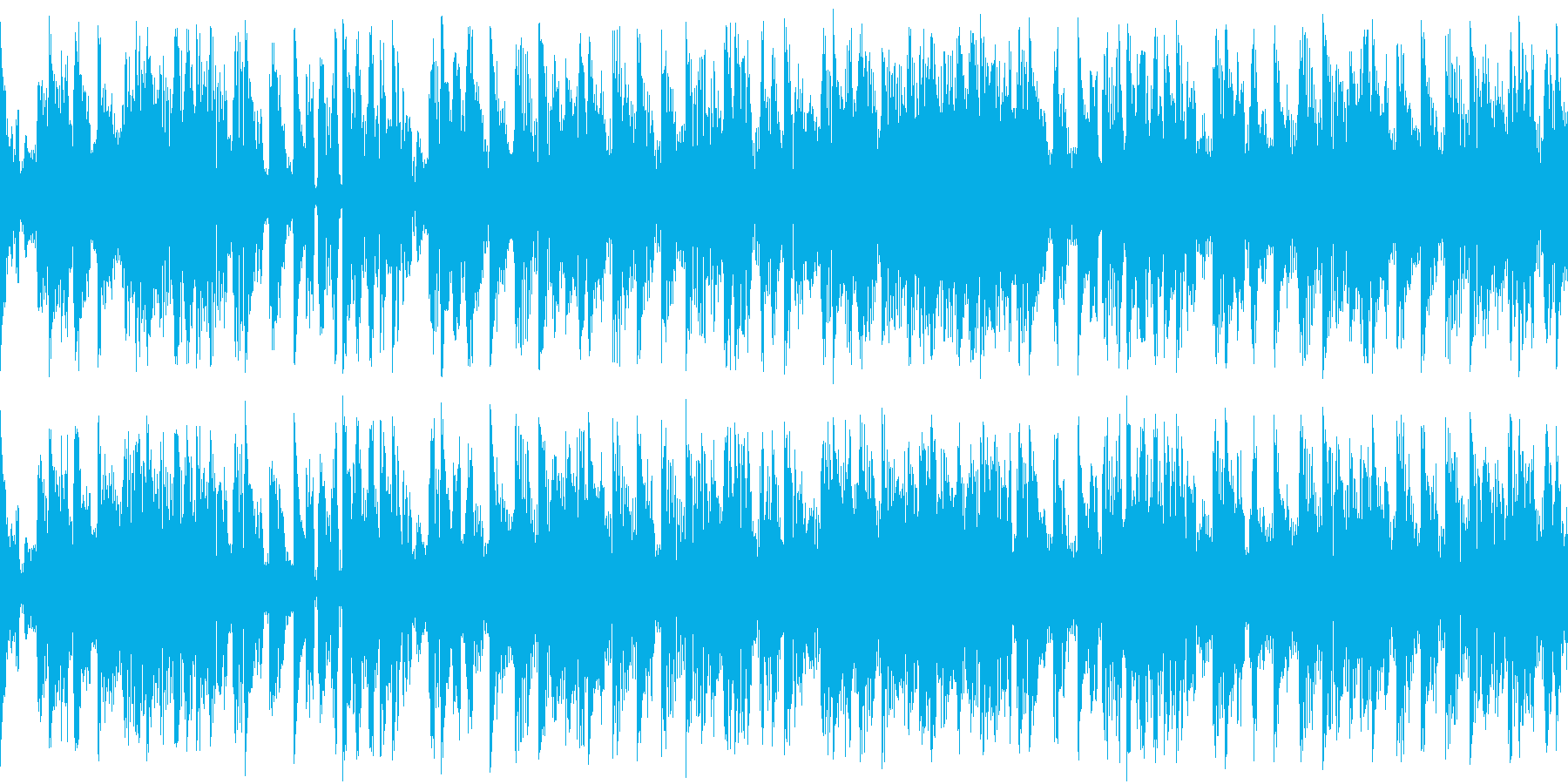 淡々としたリズムを刻む楽曲です。の再生済みの波形