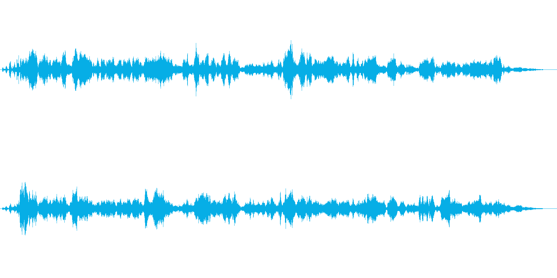 若い女性の明るい声の再生済みの波形