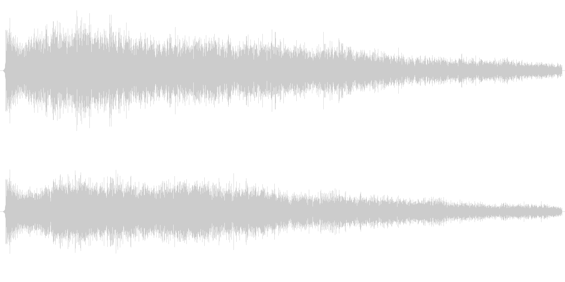 ゲージが上がるような音です。の未再生の波形