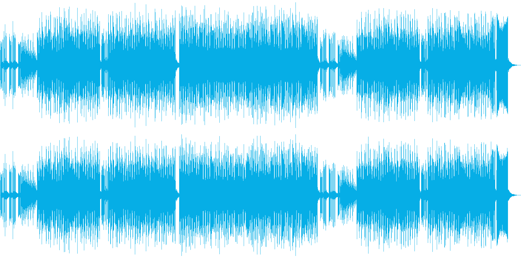 3分クッキングのパロディ曲の再生済みの波形