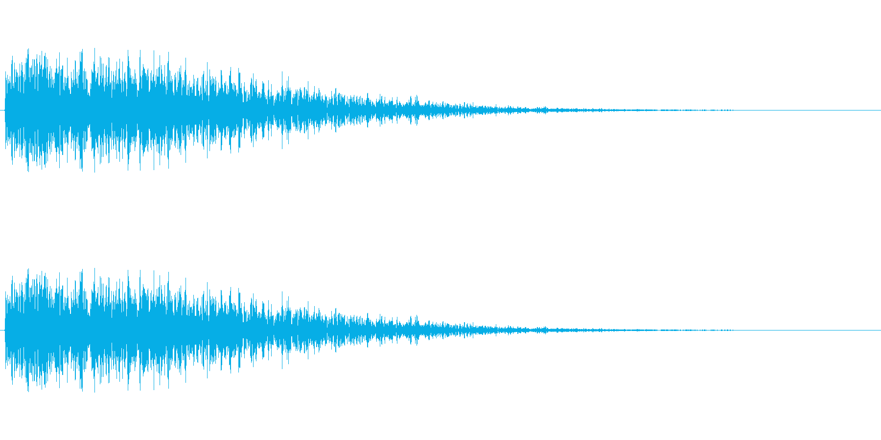 爆発音で少し風のような効果もありますの再生済みの波形